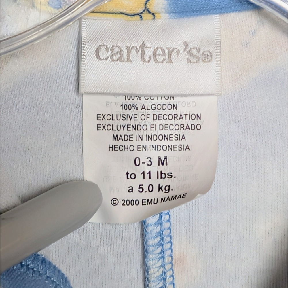 Vintage Carters Emu Namae 2000 Y2K Going Home Romper Footie One Piece 0-3 Months - Picture 4 of 8
